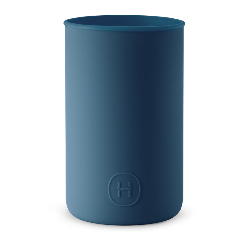 Silicone sleeve- Navy Blue, HYDY - Water bottles, 18/8 (304) Stainless Steel, BPA Free, Reusable