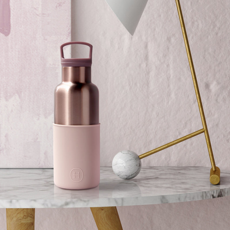 Pink Gold-Latte 16 Oz, HYDY - Water bottles, 18/8 (304) Stainless Steel, BPA Free, Reusable