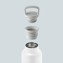White-Stainless natural silver 20 Oz, HYDY - Water bottles, 18/8 (304) Stainless Steel, BPA Free, Reusable